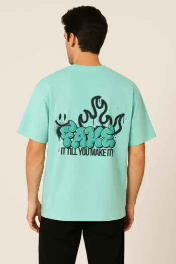mint green oversized t-shirt