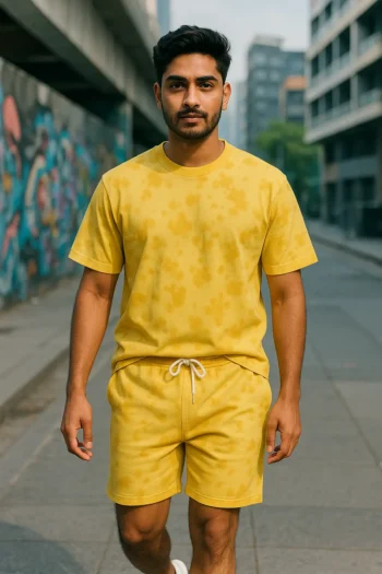 golden yellow oversized co-ord combo