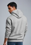 Grey Oversized Men Hooded Sweatshirt