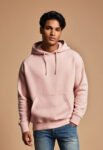 Light Pink Oversized Hooded Sweatshirt