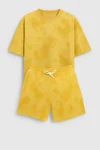 golden-yellow-oversized-tshirt-shorts